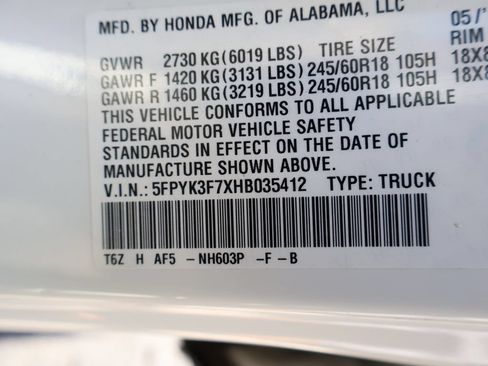 Used 2017 Honda Ridgeline RTL-E image 13