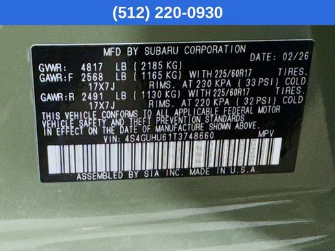 Used 2026 Subaru Crosstrek 2.5i Wilderness w/ Crosstrek Mirror Package AWD/4WD image 41