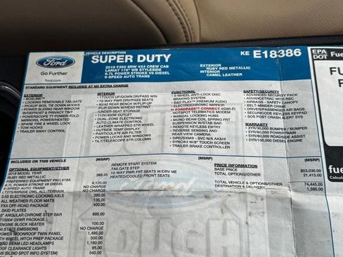 Used 2019 Ford F350 Lariat w/ Lariat Ultimate Package image 43