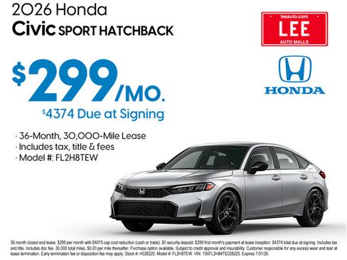 New 2026 Honda Civic Sport image 4