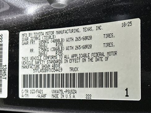 Used 2026 Toyota Tundra SR5 w/ SX Package AWD/4WD image 12