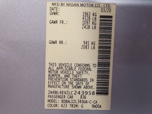 Used 2020 Nissan Altima 2.5 SL FWD image 33