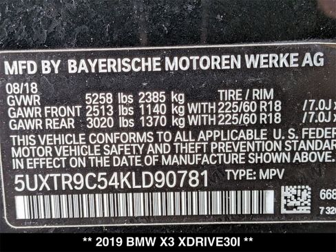 Used 2019 BMW X3 xDrive30i image 30