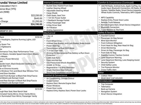 Used 2022 Hyundai Venue Limited FWD image 30