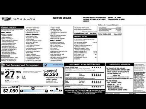Used 2023 Cadillac CT5 Luxury w/ Sun And Sound Package image 3