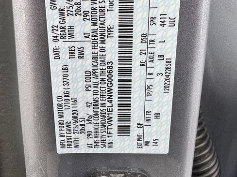 Used 2022 Ford F150 Lightning Lariat AWD/4WD image 53