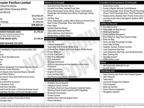 New 2026 Chrysler Pacifica Limited w/ S Appearance Package image 38