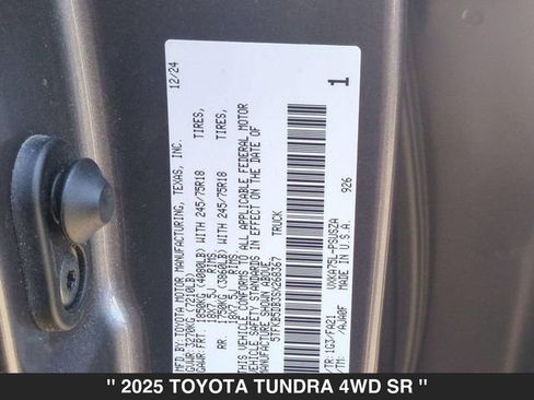 Used 2025 Toyota Tundra SR w/ SR Tow Package AWD/4WD image 34