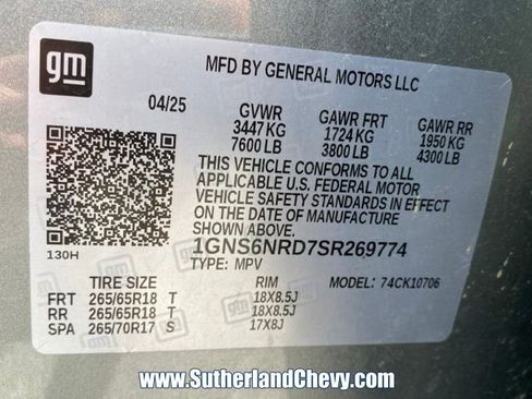 Used 2025 Chevrolet Tahoe LT AWD/4WD image 54