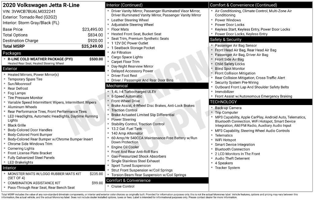 Used 2020 Volkswagen Jetta R-Line w/ R-Line Cold Weather Package FWD image 4