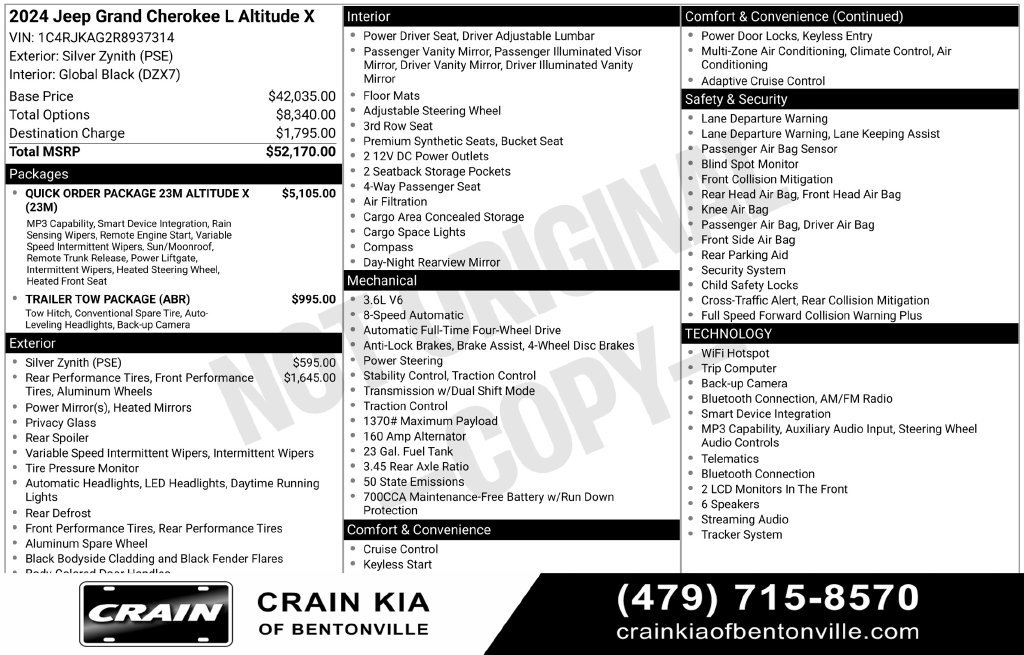 Used 2024 Jeep Grand Cherokee L Altitude AWD/4WD image 5