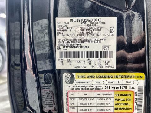 Used 2012 Ford F150 XLT w/ XLT Chrome Pkg RWD image 29