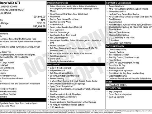 Used 2016 Subaru WRX STI image 6