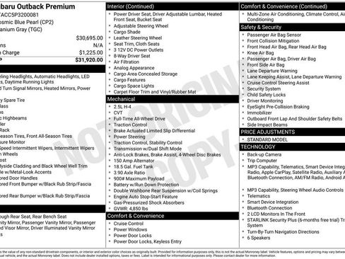 Used 2023 Subaru Outback Premium AWD/4WD image 10