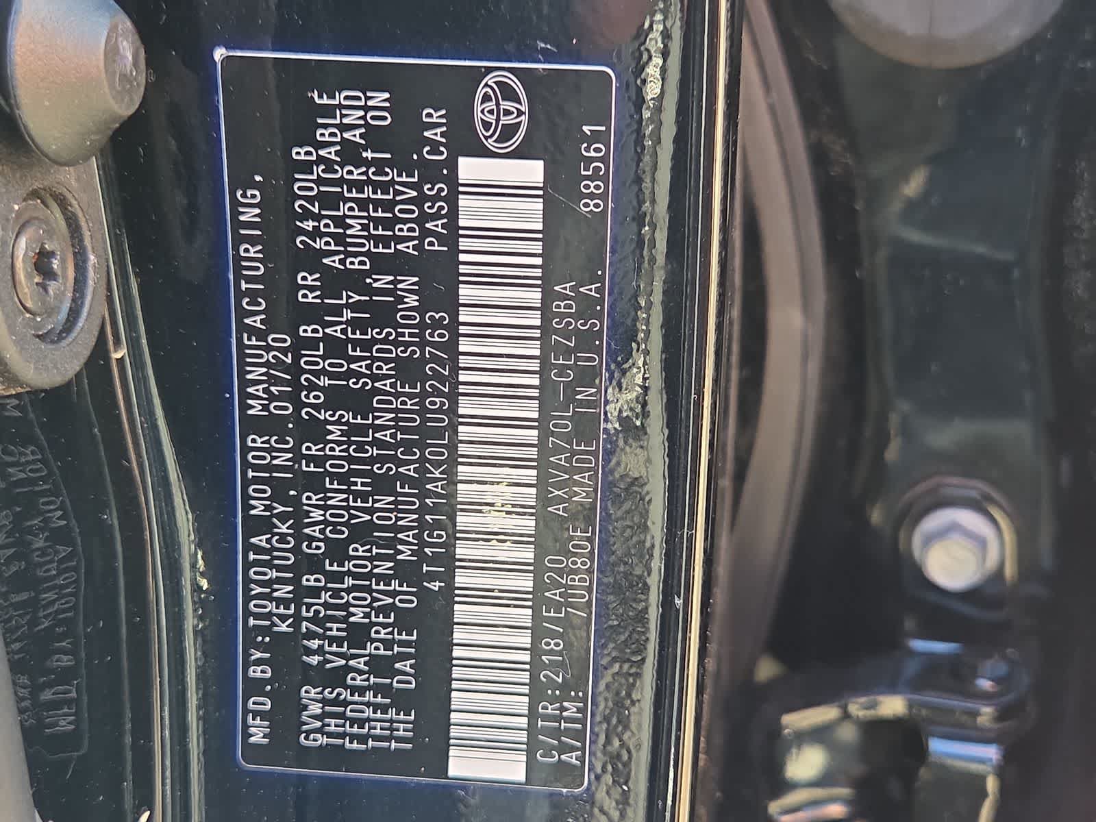 Used 2020 Toyota Camry SE FWD image 29