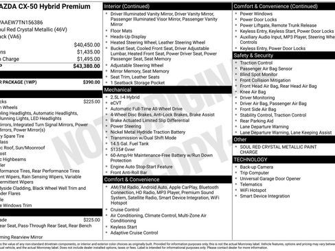 Certified 2026 MAZDA CX-50 2.5 Hybrid w/ Weather Package AWD/4WD image 28