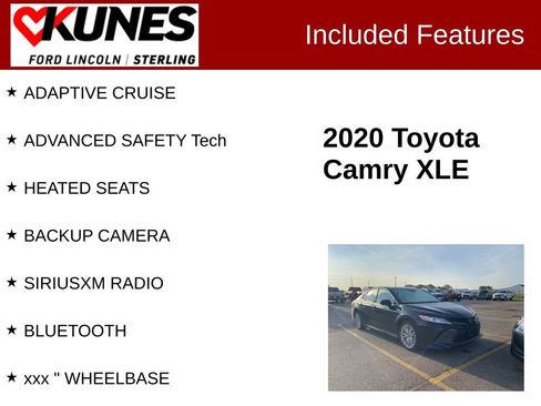 Used 2020 Toyota Camry XLE w/ Carpet Mat Package FWD image 2