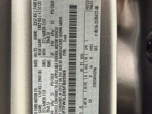 Used 2025 Ford F150 XLT w/ Equipment Group 302A MID AWD/4WD image 17