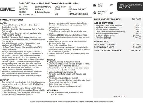 Certified 2024 GMC Sierra 1500 Pro w/ Pro Value Package AWD/4WD image 34