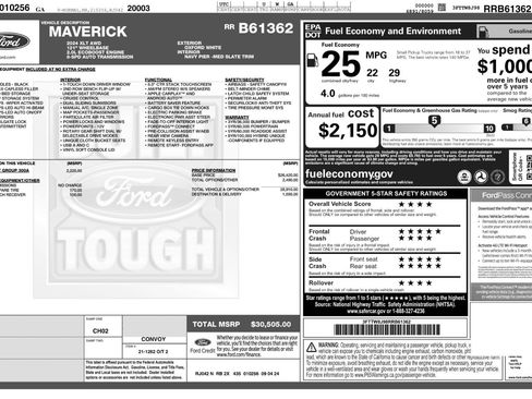 Used 2024 Ford Maverick XLT w/ Equipment Group 300A Standard AWD/4WD image 48
