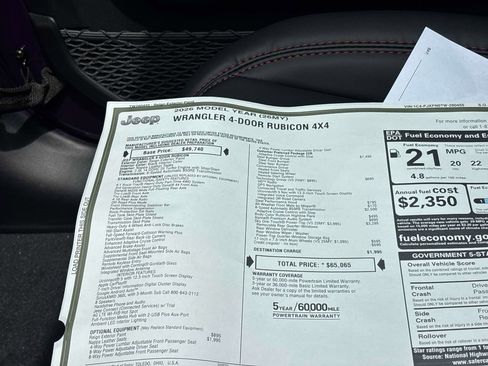New 2026 Jeep Wrangler Unlimited Rubicon AWD/4WD image 14