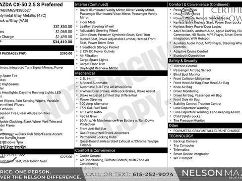 Certified 2025 MAZDA CX-50 AWD 2.5 S w/ Weather Package image 2