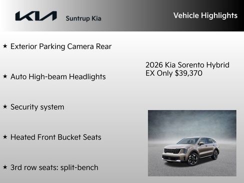 New 2026 Kia Sorento EX image 15