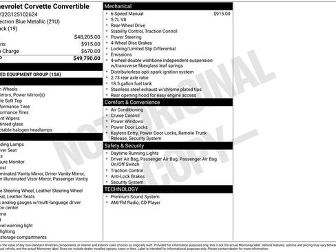 Used 2002 Chevrolet Corvette Convertible image 1