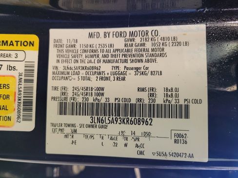 Used 2019 Lincoln MKZ Premiere image 33