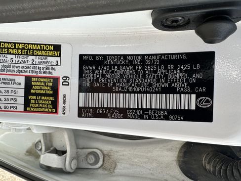 Used 2023 Lexus ES 350 F Sport w/ Accessory Package (Z2) image 20