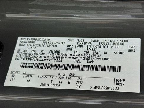 Used 2021 Ford F150 Raptor w/ Equipment Group 801A High image 38