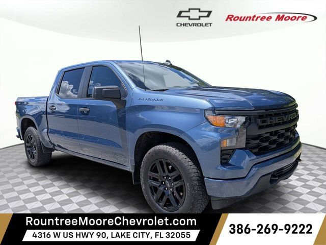 Used 2024 Chevrolet Silverado 1500 Custom w/ Turbomax Blackout Package AWD/4WD image 1
