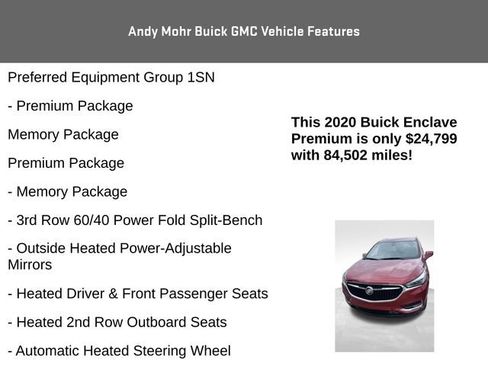 Used 2020 Buick Enclave Premium w/ LPO, Floor Liner Package AWD/4WD image 8