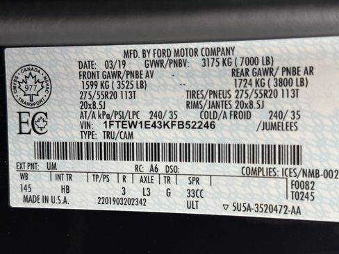 Used 2019 Ford F150 Lariat w/ Equipment Group 502A Luxury image 33