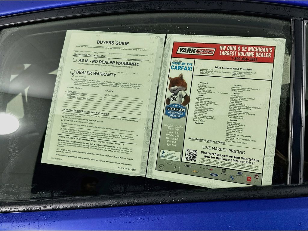 Used 2021 Subaru WRX Premium AWD/4WD image 13