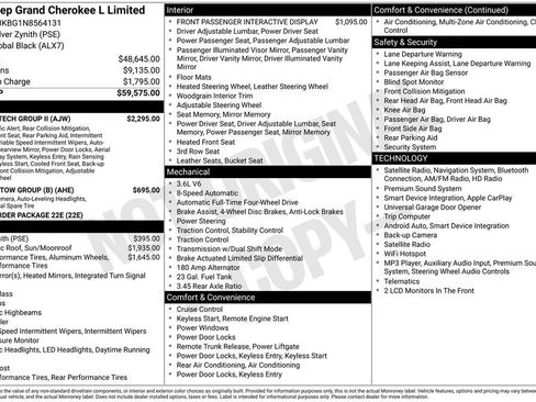 Used 2022 Jeep Grand Cherokee L Limited w/ Luxury Tech Group II AWD/4WD image 38