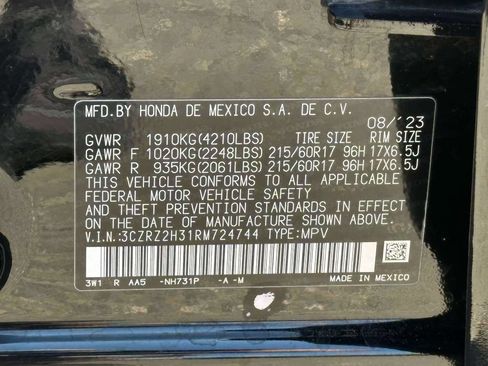Certified 2024 Honda HR-V LX image 14