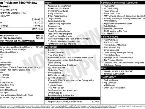 New 2026 RAM ProMaster 3500 w/ Convenience Group FWD image 3