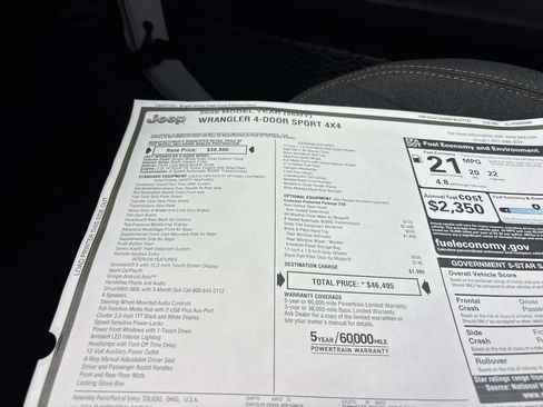 New 2026 Jeep Wrangler Unlimited Sport AWD/4WD image 7