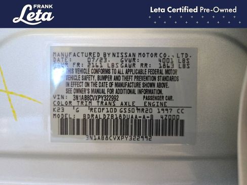 Used 2023 Nissan Sentra SV w/ All-Weather Package FWD image 26