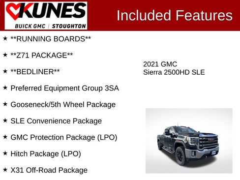 Used 2021 GMC Sierra 2500 SLE w/ Gooseneck/5TH Wheel Package AWD/4WD image 3