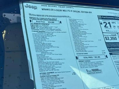 New 2026 Jeep Wrangler Unlimited Sport