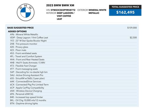 Used 2023 BMW XM AWD/4WD image 84