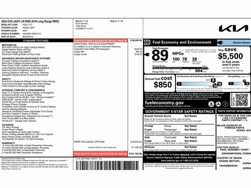 Used 2024 Kia EV9 Light Long Range image 2