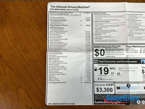 Used 2026 BMW M850i xDrive Coupe w/ M Sport Professional Package image 56