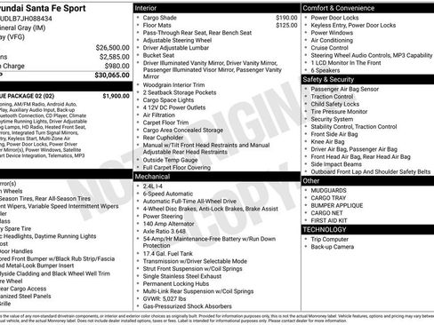 Used 2018 Hyundai Santa Fe Sport w/ 2.4L Value Package 02 AWD/4WD image 6