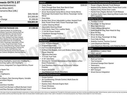 Used 2024 Genesis GV70 2.5T w/ Sport Prestige Package AWD/4WD image 11