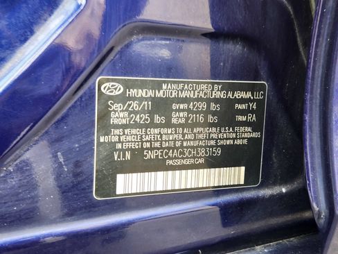Used 2012 Hyundai Sonata Limited w/ Navigation Pkg FWD image 12