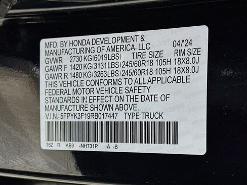 Used 2024 Honda Ridgeline Sport image 29