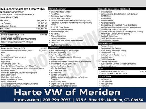 Used 2023 Jeep Wrangler Unlimited w/ Convenience Group AWD/4WD image 1